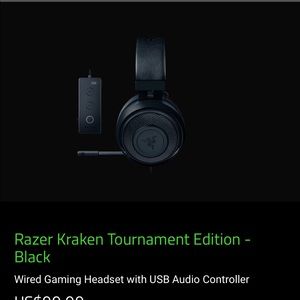 RAZER KRAKEN TOURNAMENT EDITION WIRED GAMING HEADSET for PC ,PS4 ,switchXbox
